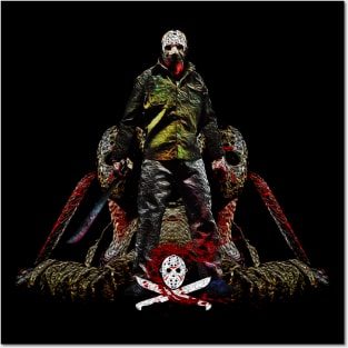 JASON VOORHEES FRIDAY 13 VIERNES 13 HALLOWEEN Posters and Art